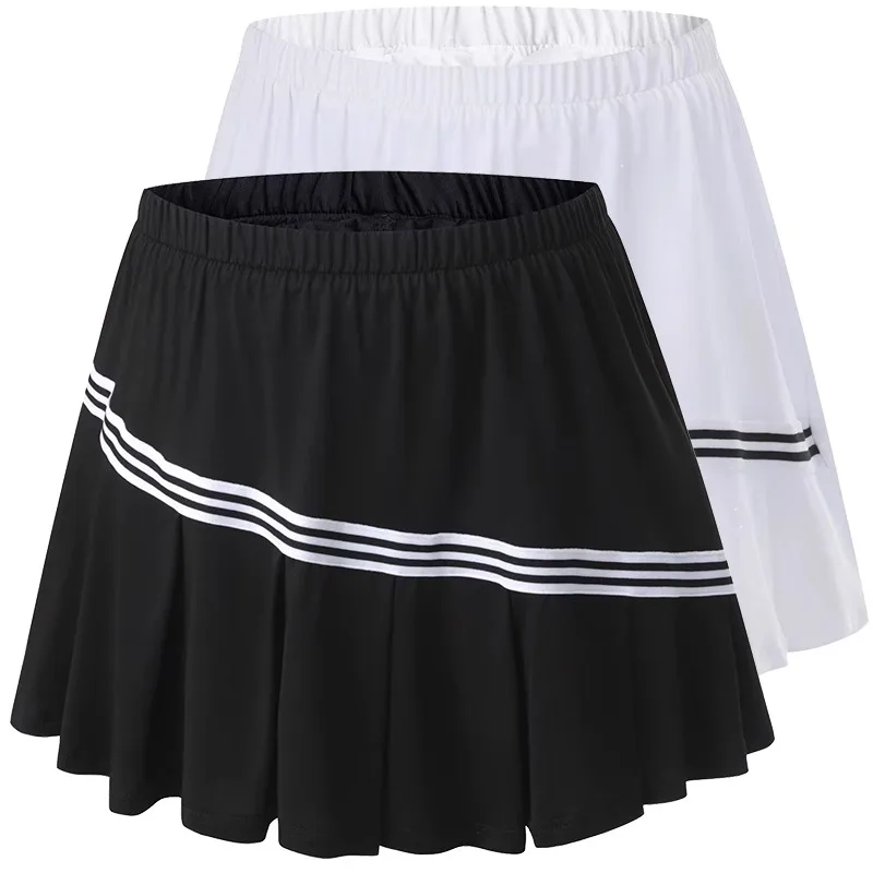 女性ガール Skort スポーツバドミントンパンツスカート着用スカートプリーツパンツ 2 で 1 ショーツランニングゴルフテニススカートチアリーダー服