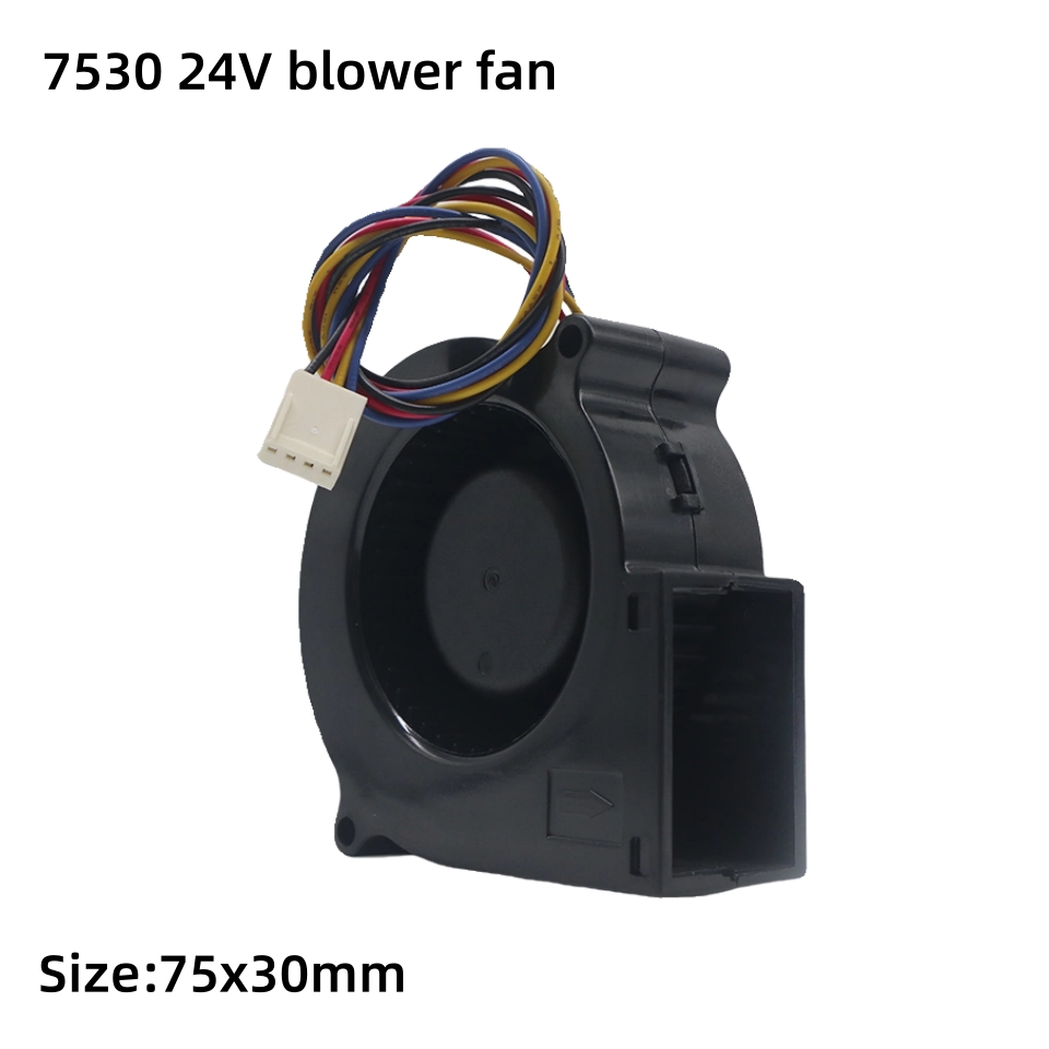 新品 DC 24V 7.5cm 7530 ターボ冷却ブロワー 4 線式 PWM ブロワーファン