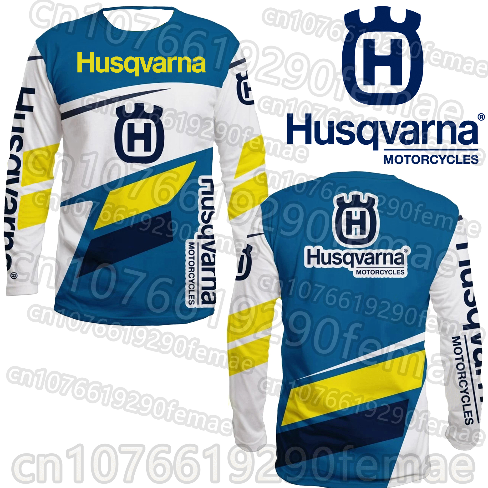 2026 春夏メンズ長袖 Tシャツ人格ハスクバーナプリントスポーツバイクスタイルカジュアルベースレイヤーアウタートップ