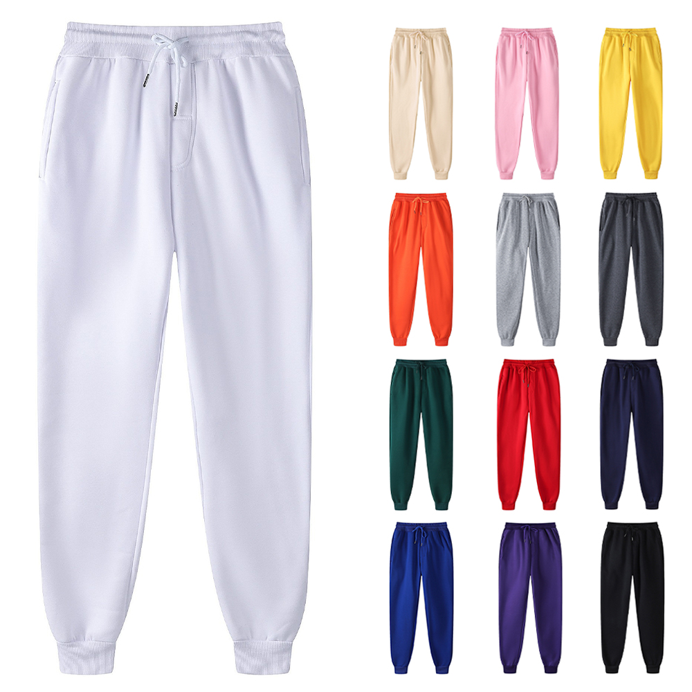 ブランクフリーススウェットパンツジョギングウェアトラックパンツ男性ジョガー卸売ズボン白スポーツパンツ男性のための Pantalones デ Hombre