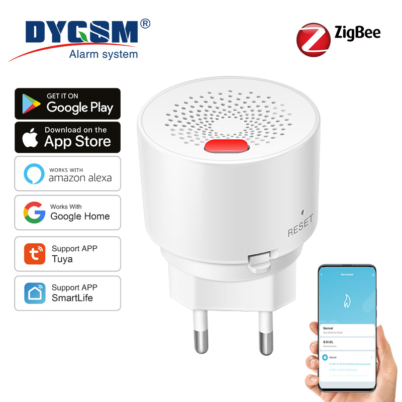 Tuya スマート Zigbee 天然ガスセンサーは、火災安全のための高感度を備え、キッチン LPG 漏れ検出用に設計されています。