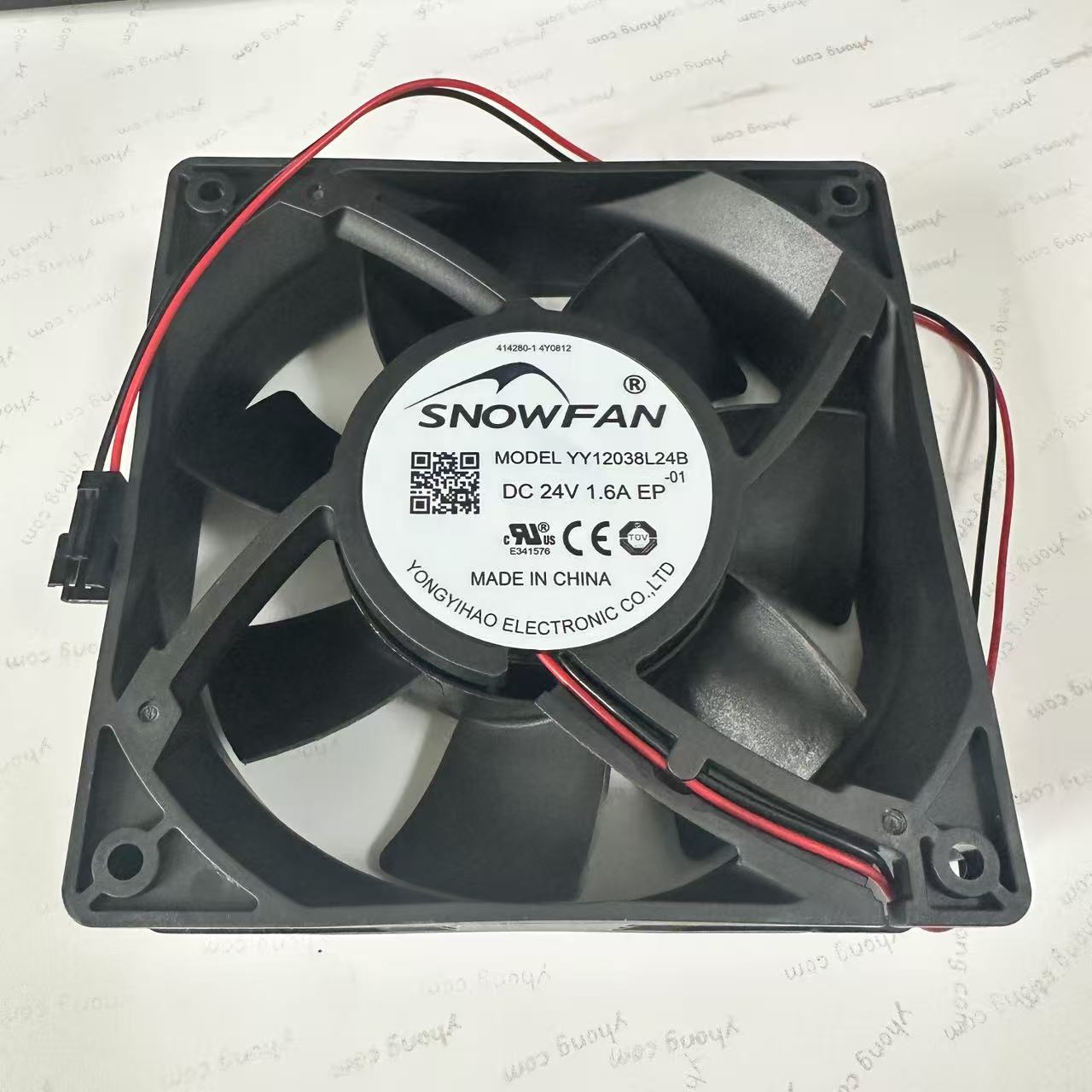 SNOWFAN YY12038L24B 01 DC 24V 1.6A 120x120x38mm 2 線式サーバー冷却ファン