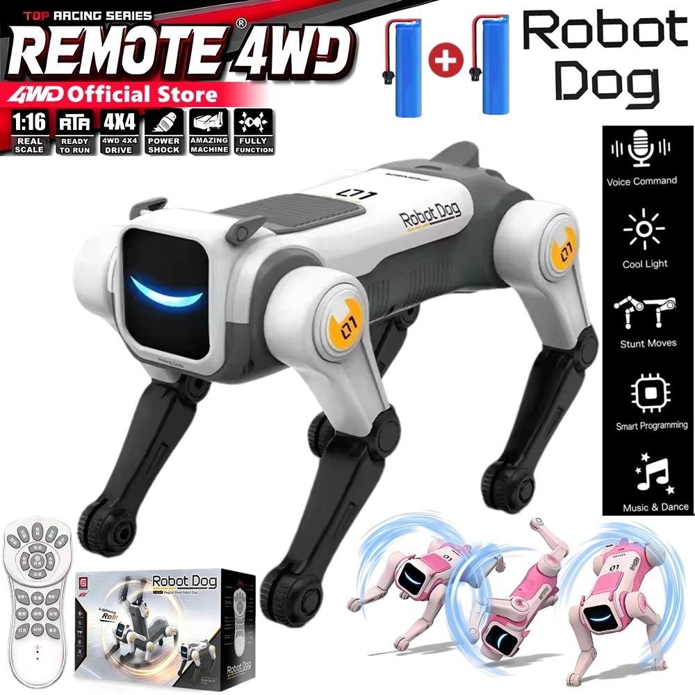 RC メカニカルドッグ インテリジェント AI RC ロボット犬 音声コマンド プログラマブル 歌 ダンス 電子スタント バイオニック スマート ロボット犬