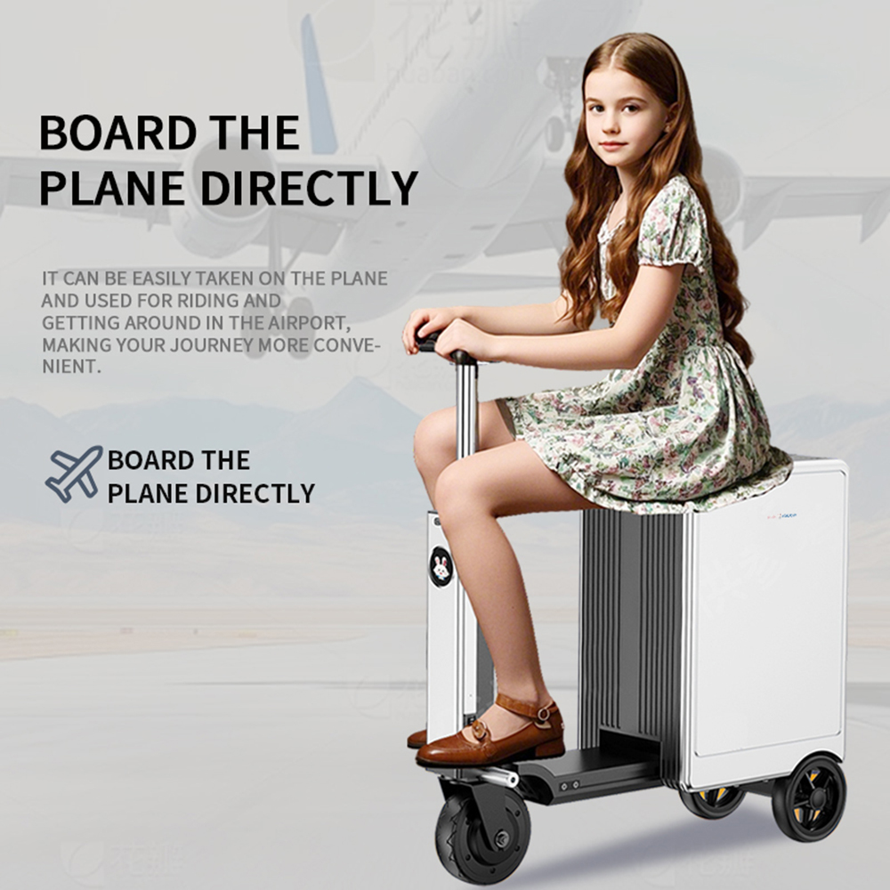 飛行機に乗ることができます車両トロリー多機能スマート乗用可能電動スーツケース座席可能人ボードスーツケース 20 インチ