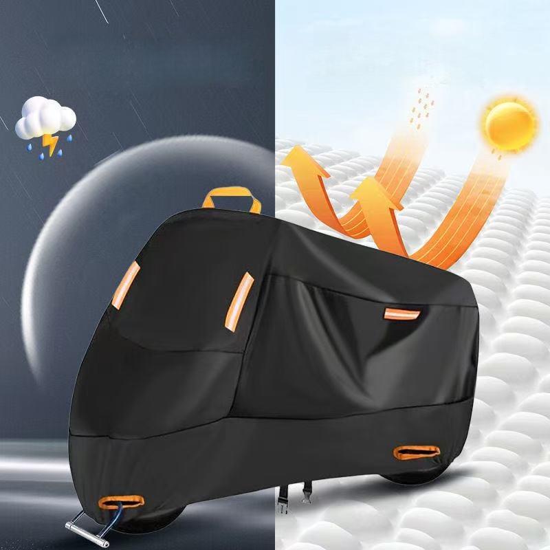 オートバイカバー屋外防水オートバイターポリン肥厚ポリエステル UV 保護カバーオートバイスクーター用