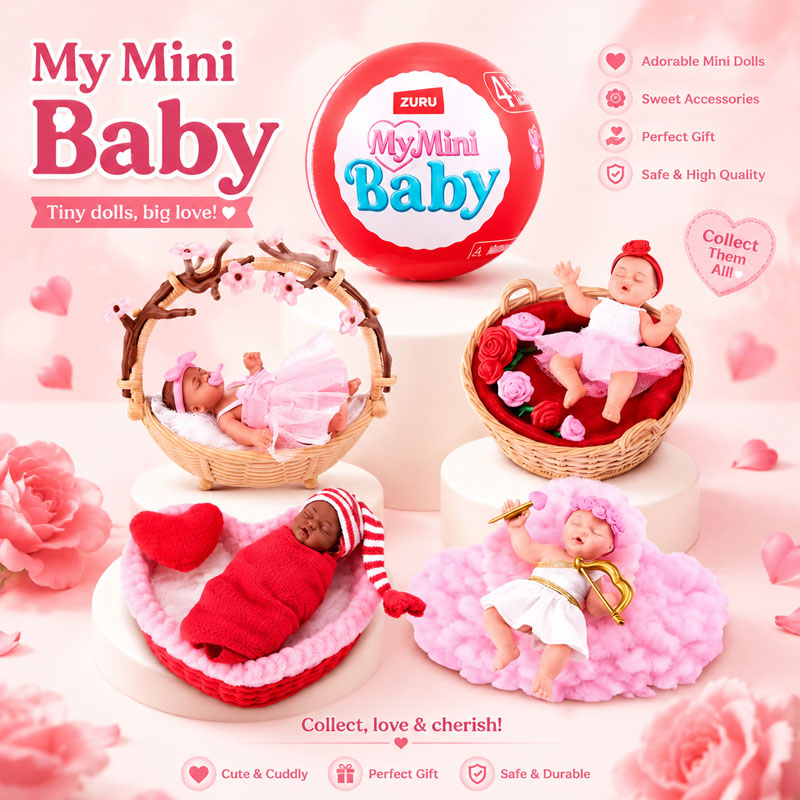 Zuru Mini ブランド マイ ミニ ベイビー スイート ハーツ シリーズ 1 コレクション レベル ミステリアス カプセル ブラインド ボックス アクセサリーとおもちゃセット付き