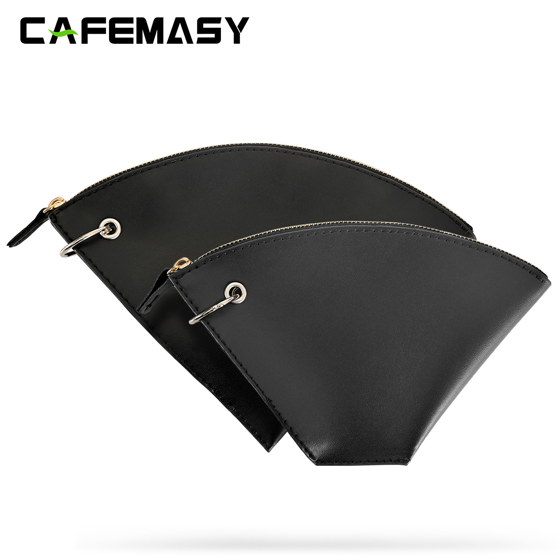 CAFEMASY Pu レザーコーヒーフィルター紙袋コーヒードリッパー用防水コーヒーフィルターホルダーポーチ屋外キャンプ用品