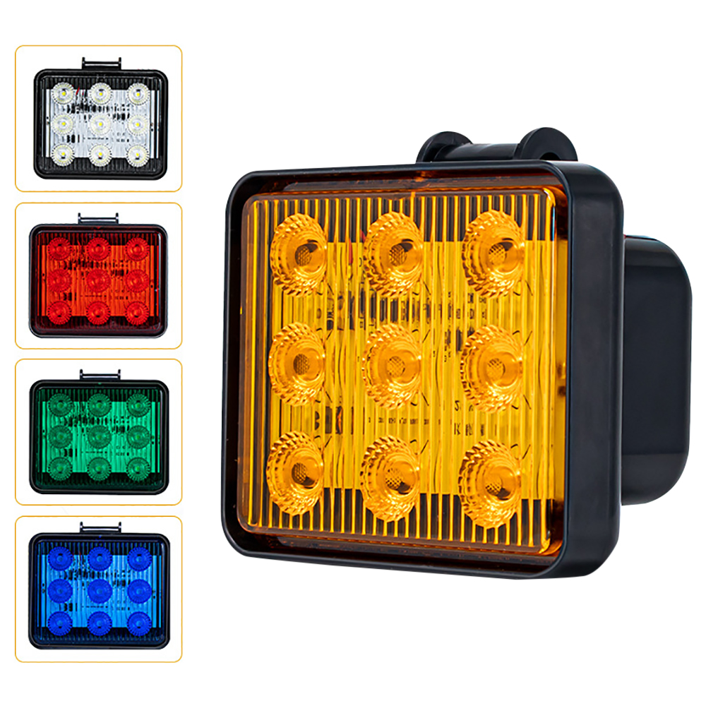 12-80V 防水 Led リアランプバースクエアスポットライトワークライトヘッドライト SUV トラックオフロードナイトリアランプ 9 ビーズ