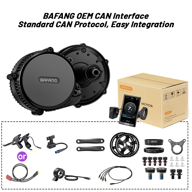 Bafang ミッドドライブモーターキット CAN バスバッテリーなし BBS02B 48V 750W 500W 350W 250W 500W 36V 250W 電動自転車 eBike 変換キット