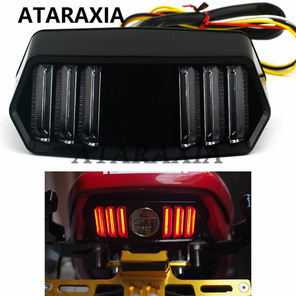 ユニバーサルオートバイ LED テールライトターンシグナルブレーキ/ストップランニングライト付きホンダ Grom MSX125 CBR650F CTX700 CTX700N