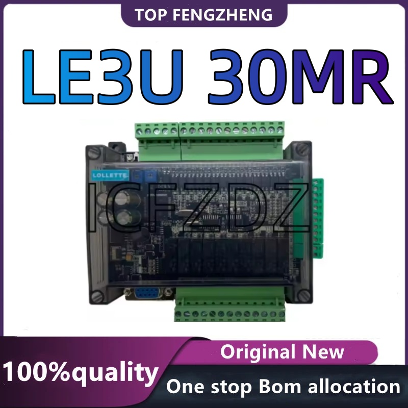 100% 新しいオリジナル FX3U LE3U 30MR 6AD2DA 16 入力 14 リレー出力 6 アナログ入力 2 アナログ出力 plc コントローラ RS485 RTC