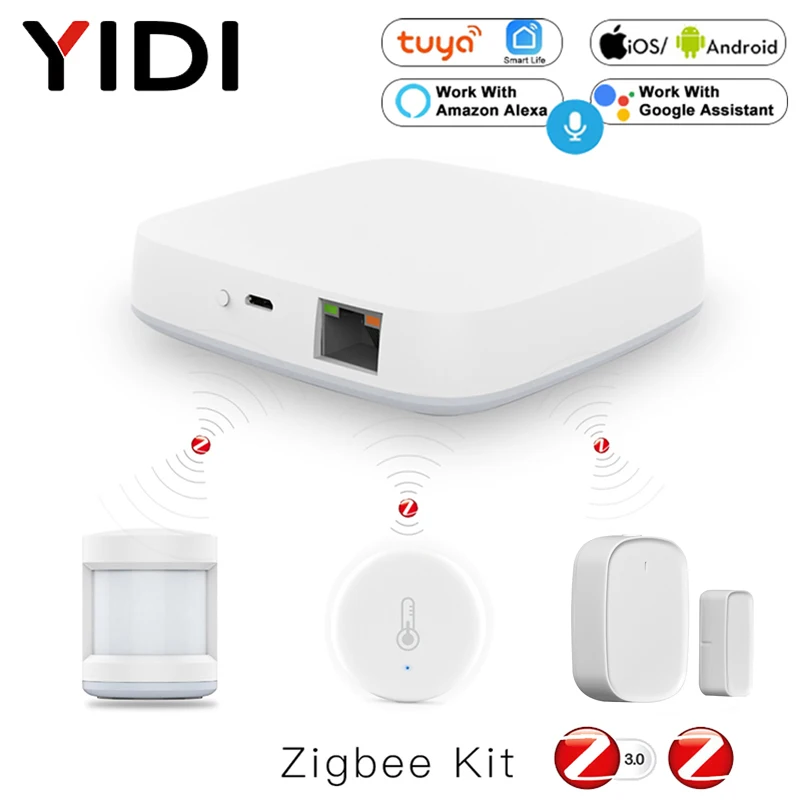 Zigbee スマート ゲートウェイ ハブ ホーム オートメーション シーン セキュリティ アラーム キット PIR ドア