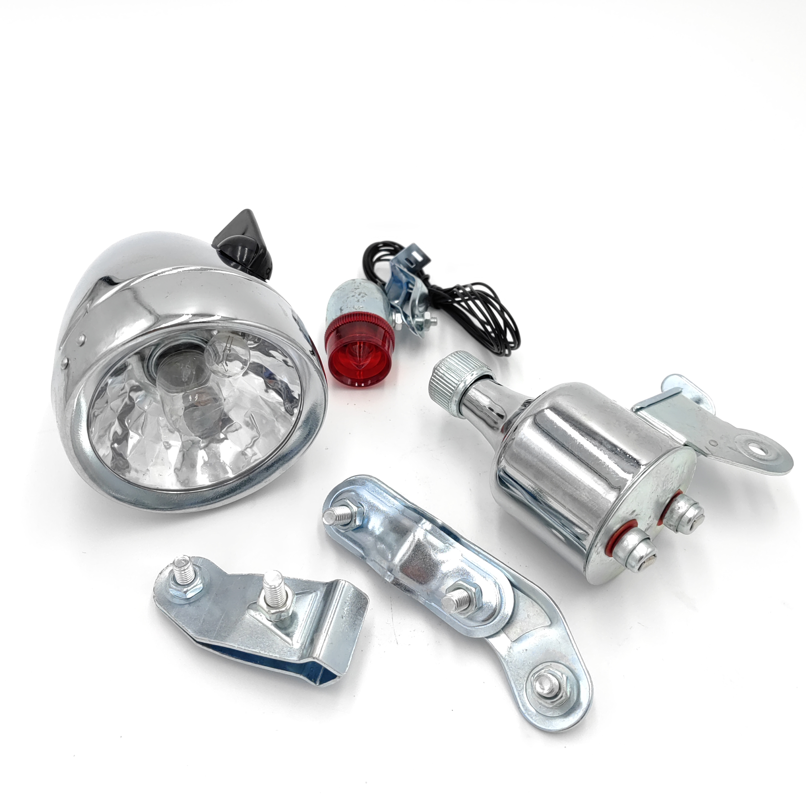 12V 6W 電動バイク自転車摩擦ダイナモ発電機ヘッドテールライトアクセサリー