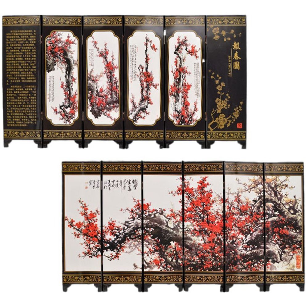 ビジネスギフト家の装飾ノンスリップ注目の工芸品中国壁画アンティーク漆器間仕切りスクリーン装飾品