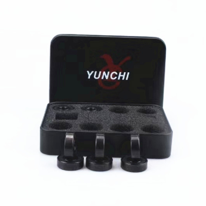 プレミアム YUNCHI Si3N4 ブラックセラミックスピードスケートベアリング 7 ボール耐亀裂自己潤滑スムーズな低抵抗 608rs ベアリング