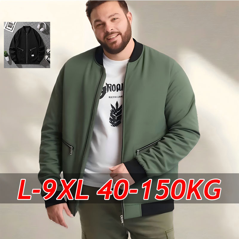 メンズジャケット 7XL 8XL 9XL プラスサイズボンバージャケットファッションコート秋冬アウター 점퍼 Chaquetas Hombre Jaqueta De Masculino