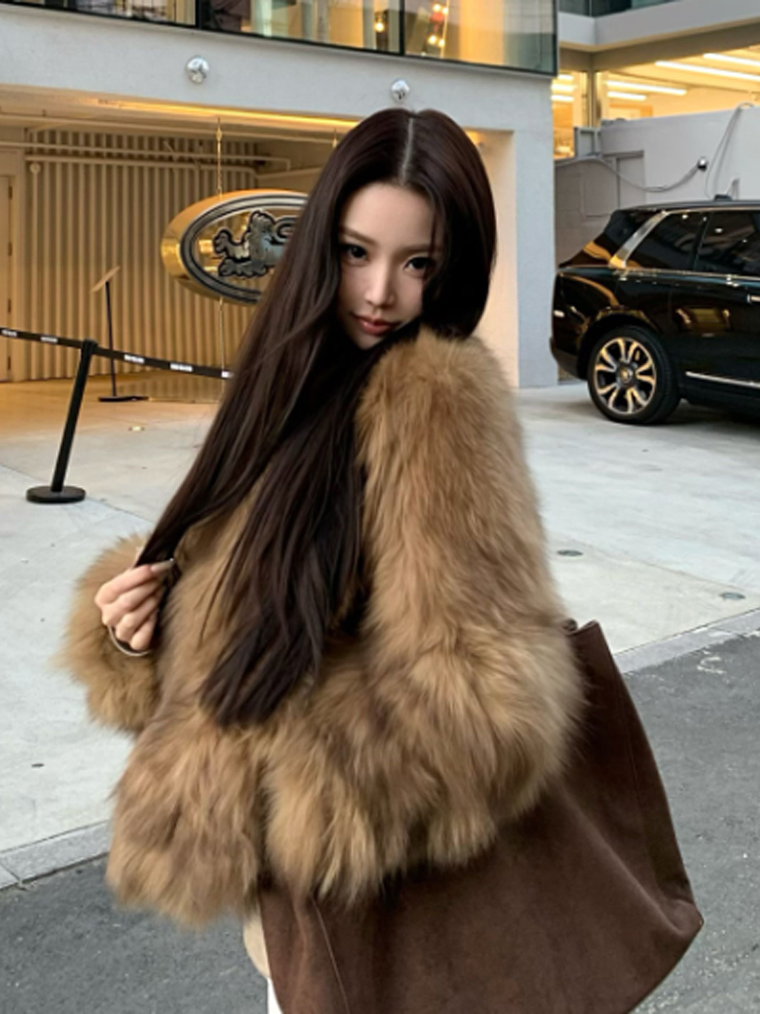 レトロソフトスタイル美しい毛皮のコートの女性のファッショナブルな春 2026 全体皮の革の毛皮の襟スタンダードフィット韓国スタイル