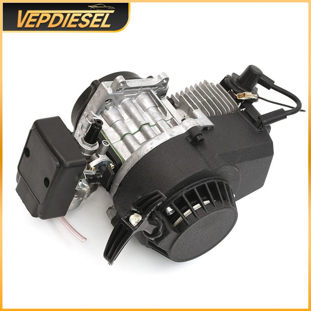 1PC 2 ストローク 49cc プルスタートエンジン 25H スプロケットモーター伝送エンジン空気フィルターミニポケットピットクワッドダートバイク ATV