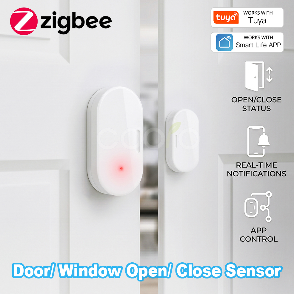 Tuya Zigbee 3.0 スマートドアセンサー磁気窓エントリーセキュリティアラーム Z2M スマートライフ Alexa Google ホームホームセキュリティ用