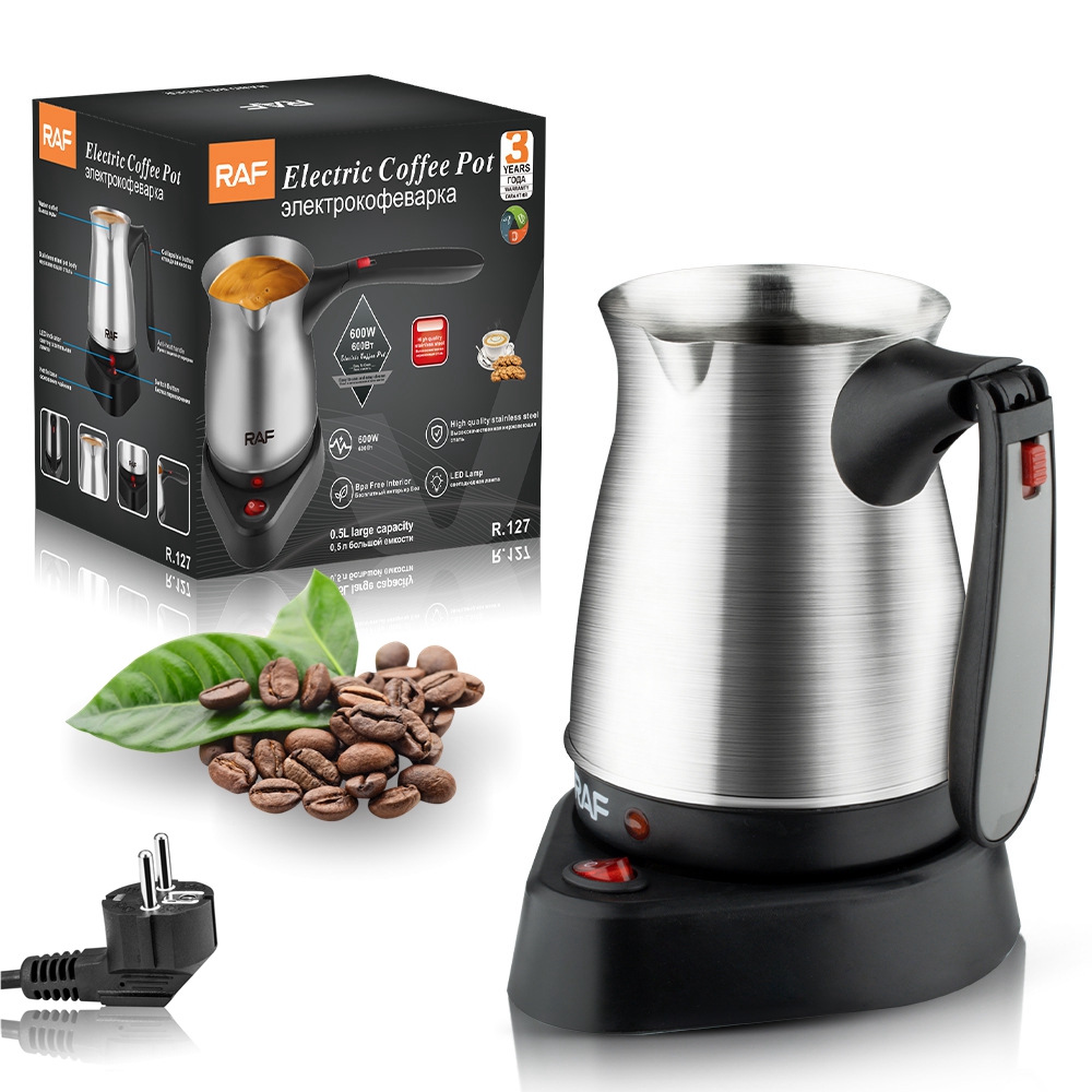600 ワット七面鳥コーヒーポット電気コーヒーメーカーポータブルミニホットミルク水イタリアモカ茶加熱調理器コーヒーマシンギフト