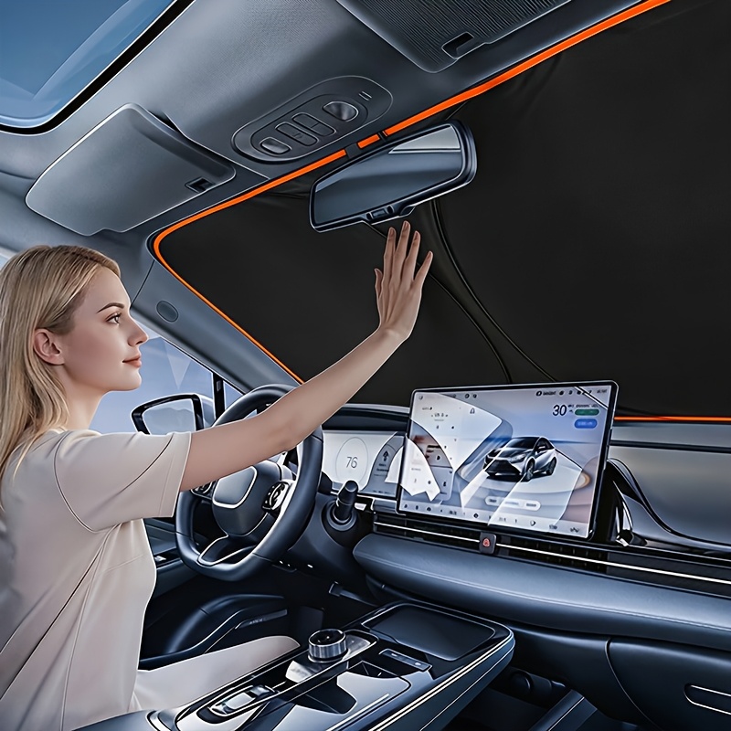 新車サンシェードカバーフロントサンシェード夏ウィンドウバイザー保護折りたたみカーテン夏冷却 UV 反射アクセサリー