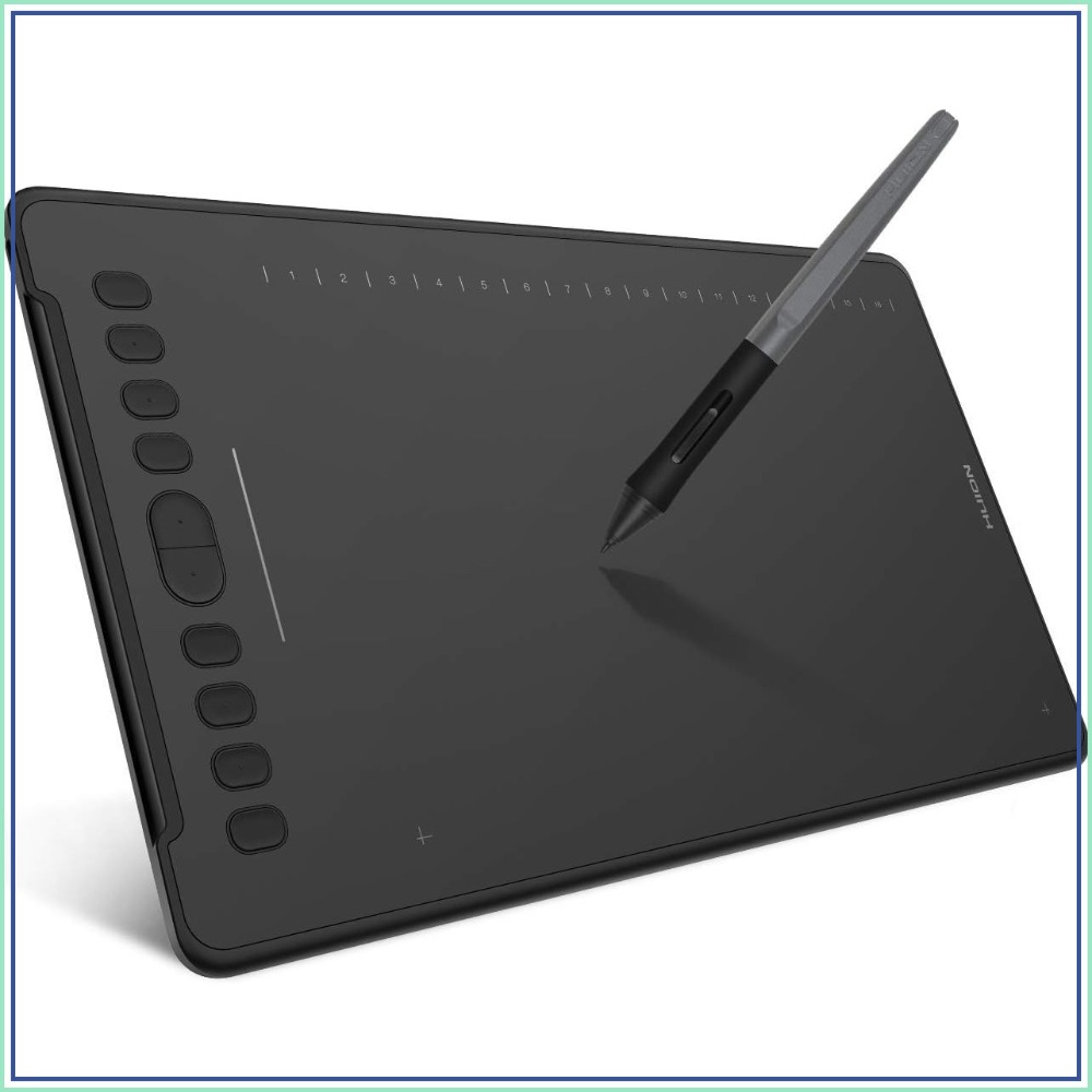 タッチストリップ付きグラフィック描画タブレット、8192筆圧感度、バッテリー不要のスタイラス、10個のショートカットキー、11x6.87インチのアクティブエリア、Android/Windows/Macと互換性あり