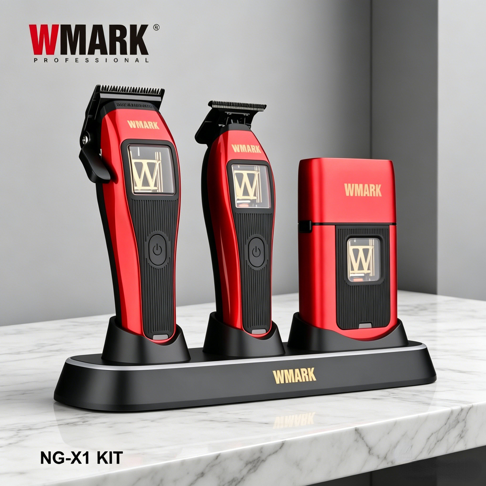 WMARK ヘアトリマー プロバリカン コードレス 3 in 1 理容電気かみそり 10000 RPM ベクトルモータートリマー 男性用 NG-X1 キット