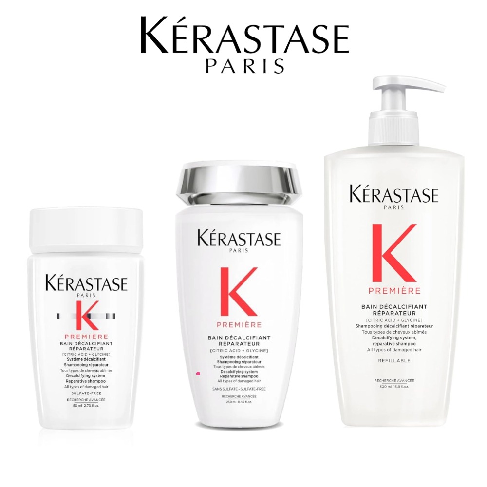 ケラスターゼ プレミア サルフェートフリー ヘアリペア シャンプー 80ml/250ml/500ml、すべてのダメージヘアタイプ用、強化