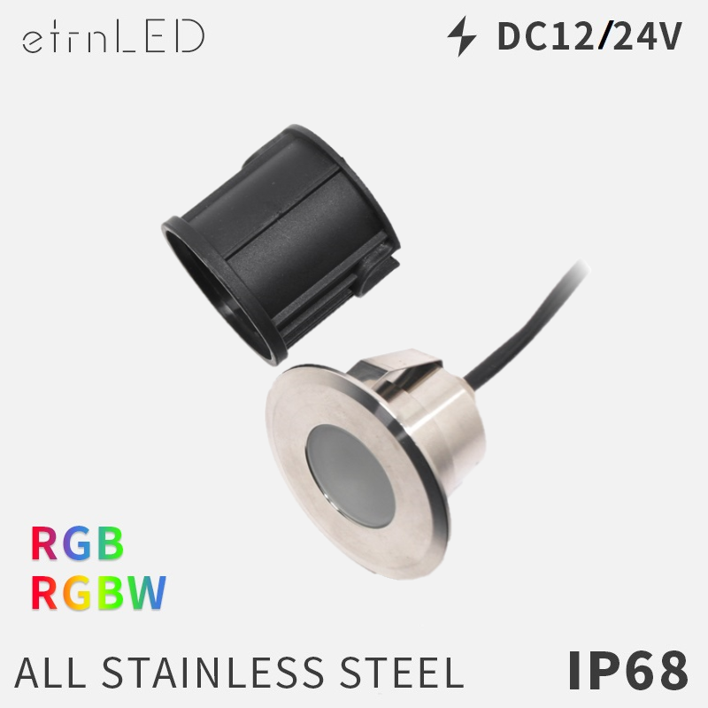 etrnLED 外側 Led グラウンドスポット 12V 24V RGB 低電圧景観照明凹型ガーデンテラスランプ防水屋外 IP68