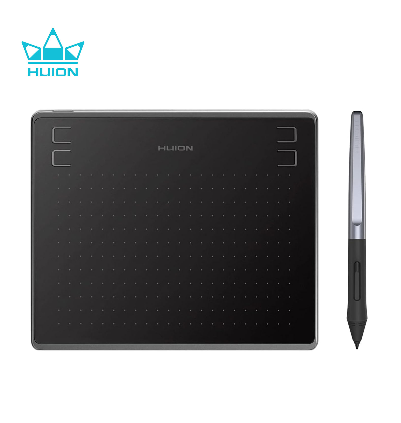 HUION HS64 グラフィックタブレット 6 インチ描画タブレットデジタルペンパッド書き込み描画ボード 8192 スタイラス Android Windows Mac ラップトップ用