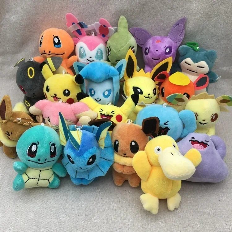 21 ピース/セットポケモンヒトカゲイーブイぬいぐるみペンダントぬいぐるみフシギダネゼニガメペンダントぬいぐるみキーホルダー