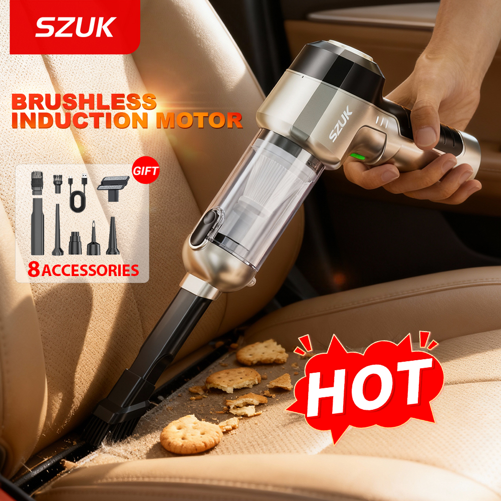 SZUK C017MAX 車の掃除機ポータブルハンドヘルドミニ掃除機強力な吸引ワイヤレスクリーナー車の掃除機