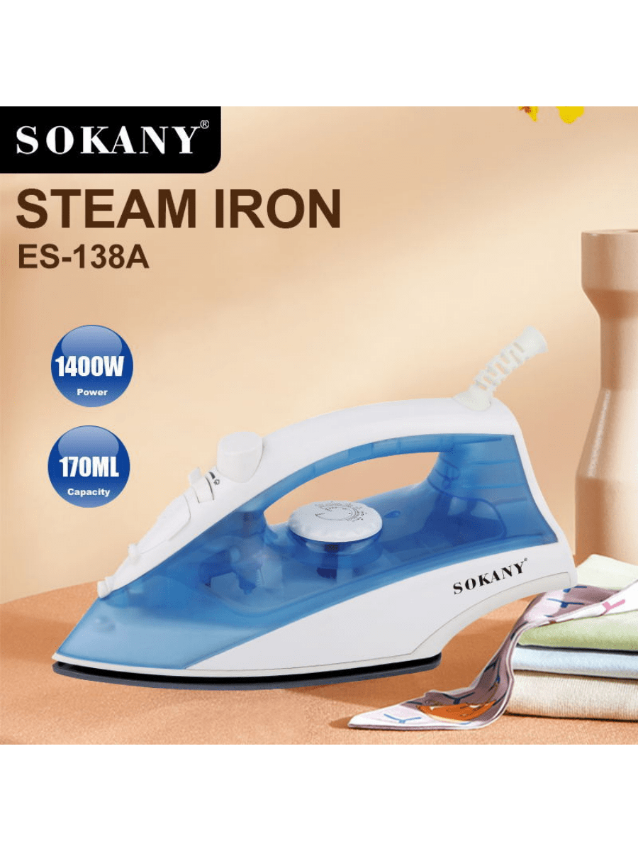 SOKANY-138A 家庭用電気ハンドヘルドスチームアイロン - セラミックソールプレートデザインのトラベルバージョン、あらゆる種類の衣類に適しています