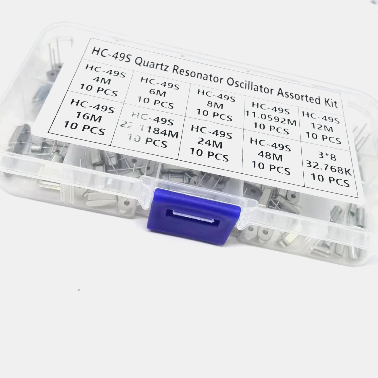 10 値 HC-49S 水晶共振器 DIP 水晶発振器キット 4MHz 6MHz 8MHz 12MHz 16MHz 24MHz 25MHz 48MHz 2Pin diy 電子セット