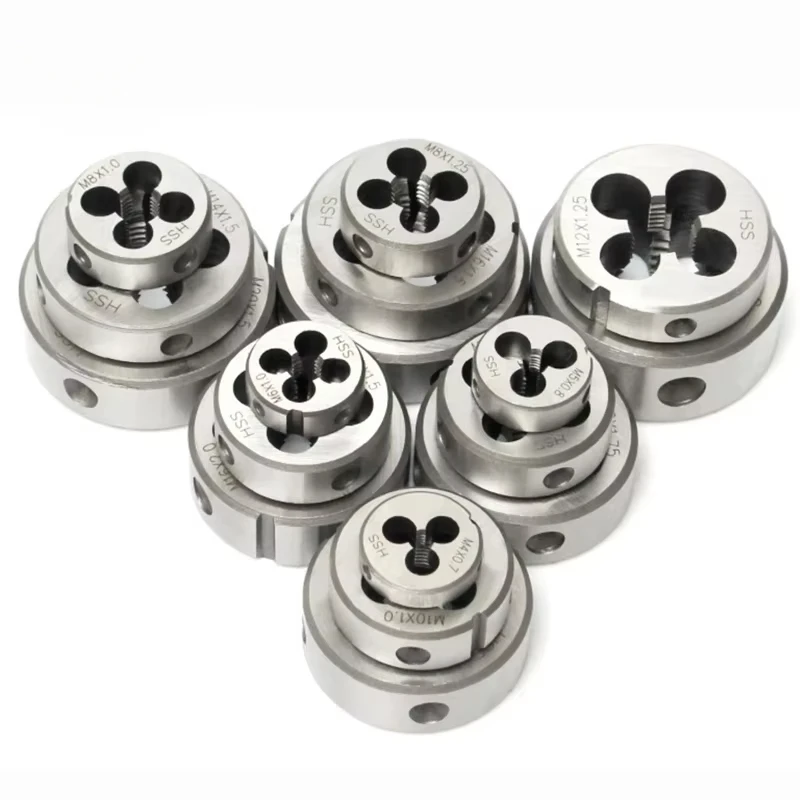 RIGTIP HSS ねじダイメトリック丸ダイ切削工具右手合金鋼 M14 M15 M16 M17 M18 M21 加工おねじ