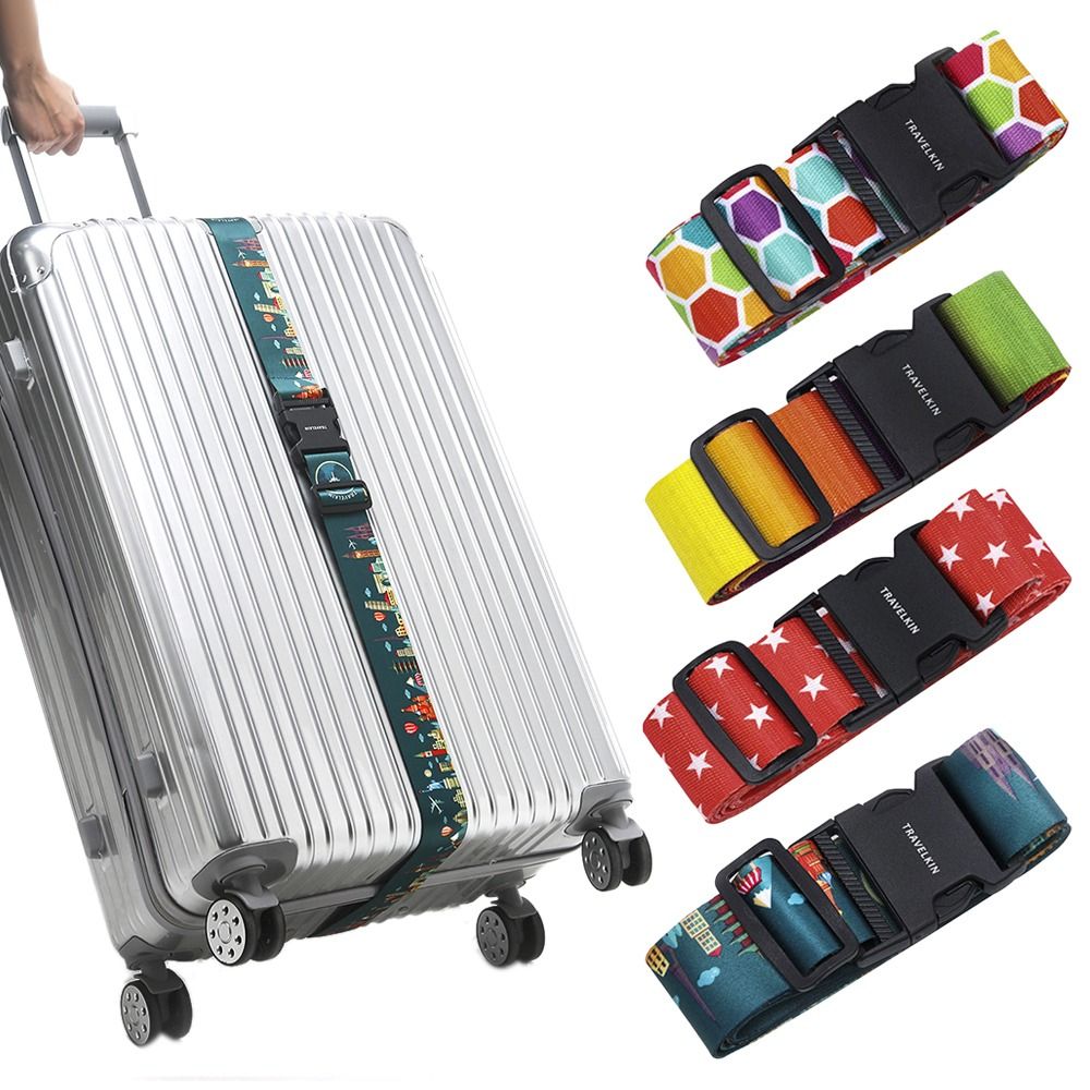 新しい調節可能な荷物ストラップ旅行パッキングベルトスーツケース荷物ストラップ旅行バックル手荷物タイダウンベルトパスワード付き