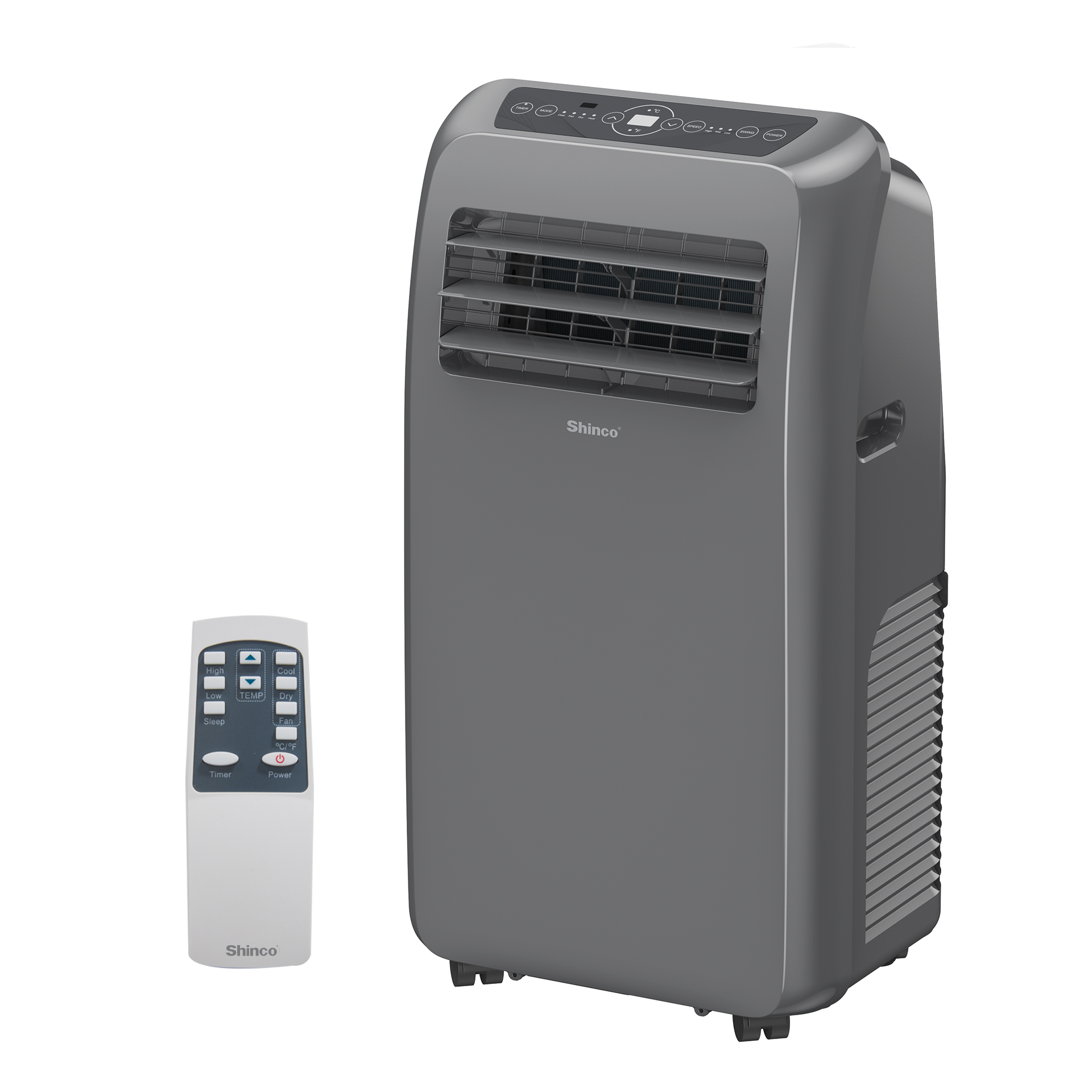Shinco グレーポータブルエアコンヒーターとクール、AC ヒーターコンボウィンドウユニット、除湿器付きポータブル AC ユニット