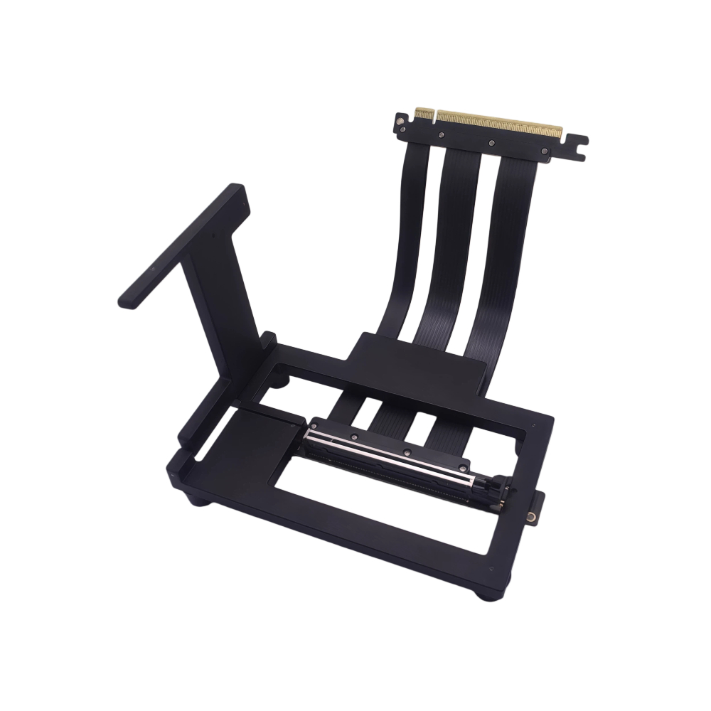 TISHRIC PCI-E 5.0 X16 グラフィックカード延長ケーブル 20~50cm & PCIe 16X ブラケット メタル 外部縦型ホルダー マイナーチャッセル対応