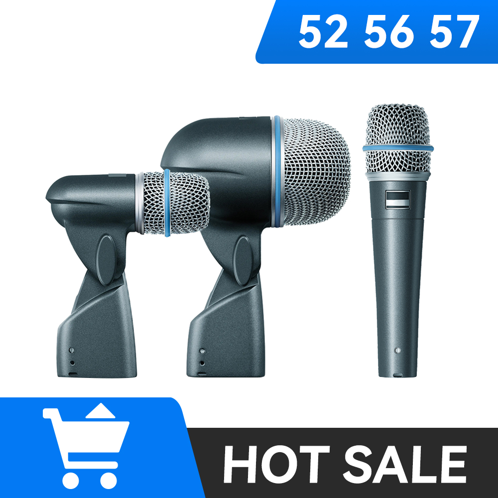 楽器マイク 56A 52A 57A 有線ドラムマイクダイナミックキックベースタム/スネアシンバル使用ドラムボーカルバンド DJ ステージ