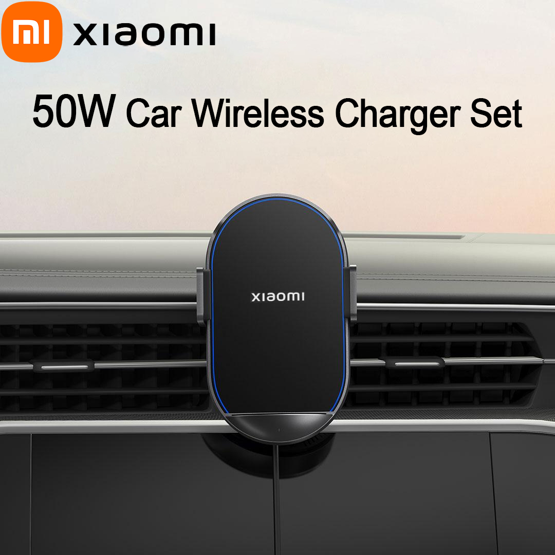 Xiaomi 50W 車ワイヤレス充電器セットデュアルインターフェイス高速急速充電サポート電源オフと誘導拡張ポータブルホルダー
