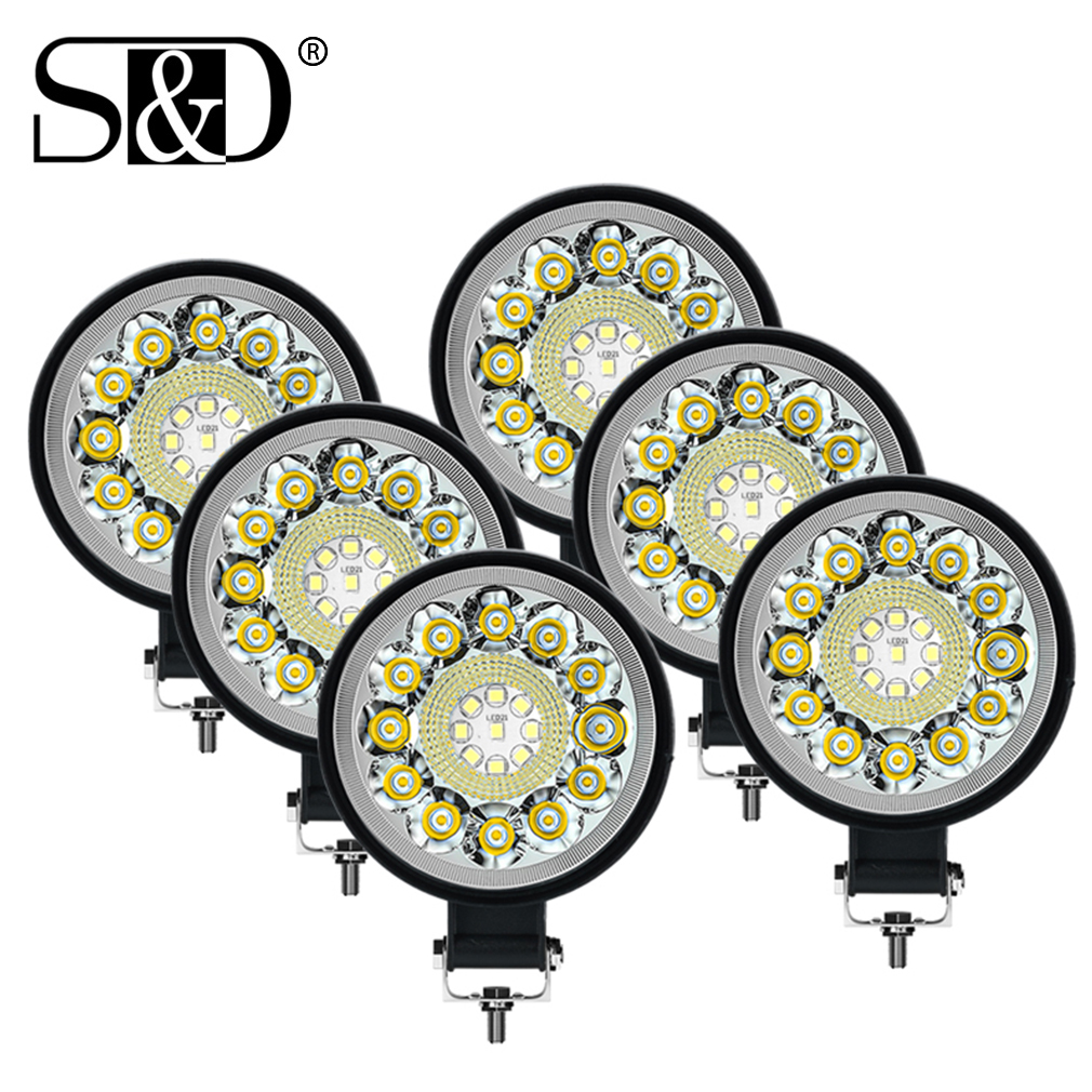 128 ワット LED バーオフロード 4X4 スポットライト 12V 24V ワークライトバージープトラックボート車トラクター SUV ATV Barra ミニ LED ヘッドライト