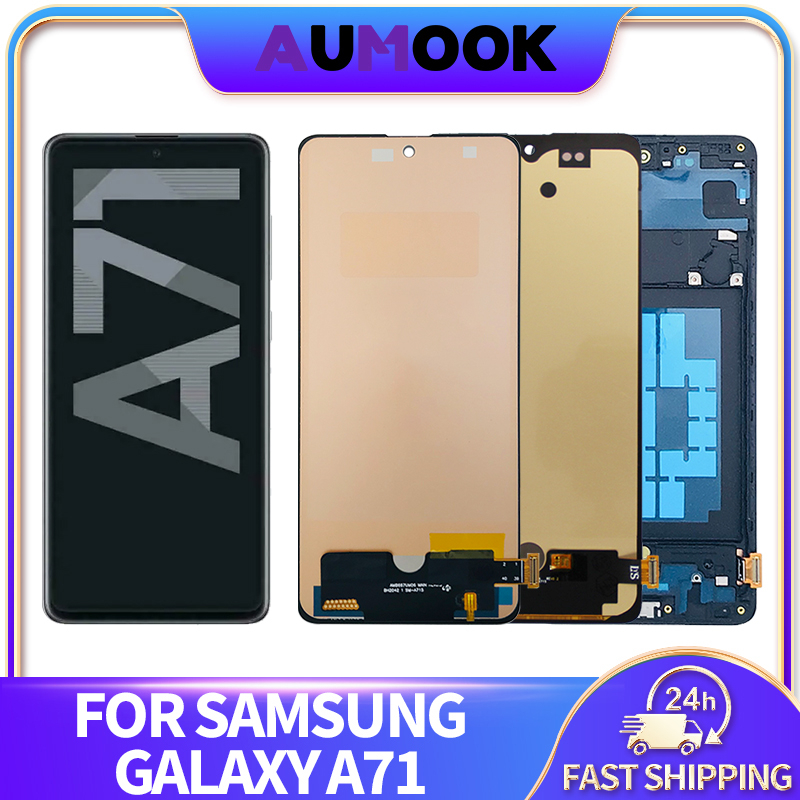 サムスンギャラクシー A71 4 グラム A715F 液晶ディスプレイタッチスクリーンデジタイザアセンブリ A715W A715X 電話の液晶交換部品