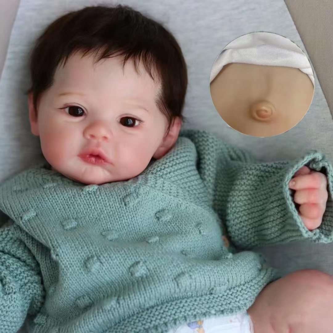 45 センチメートルかわいいフルボディシリコーンビニール草原ベベ根毛が見える静脈を持つリボーンガールリアルな新生児女の子