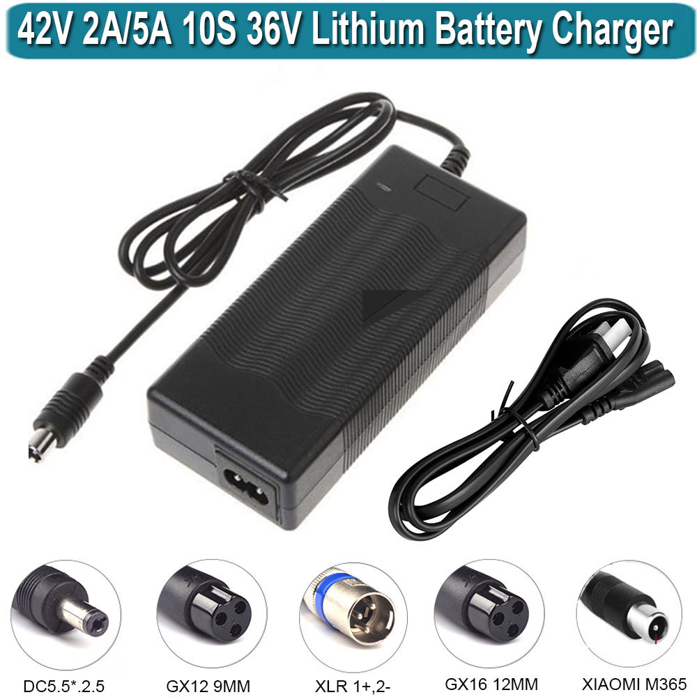 36V 10S リチウム電池用ユニバーサル 42V 2A 5A 充電器。すべてのブランドの 36 ボルト電気製品の迅速かつスマートな交換