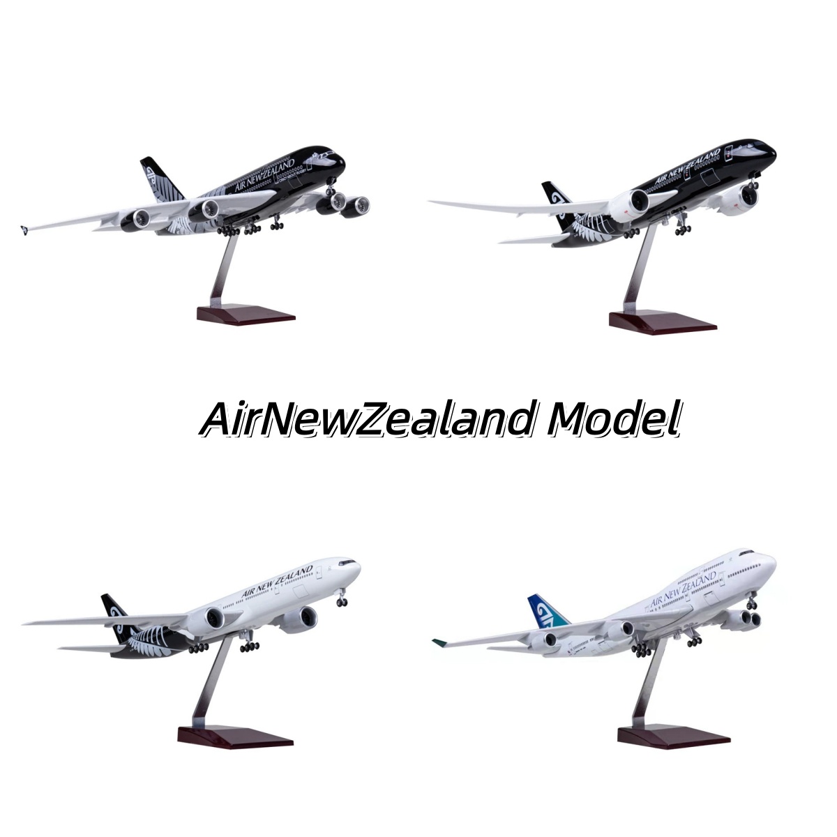 47 センチメートルニュージーランド航空模型飛行機プラスチック航空機 B777/B787/A380/B747 シミュレーション民間航空飛行機ライトと車輪