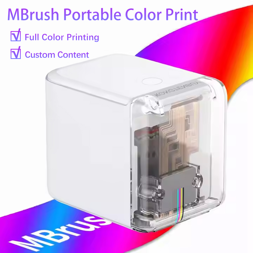 MBrush ハンドヘルドインクジェットプリンタワイヤレスミニポータブルカラープリンタフルカラー印刷カートリッジ DIY 印刷タトゥーロゴワード