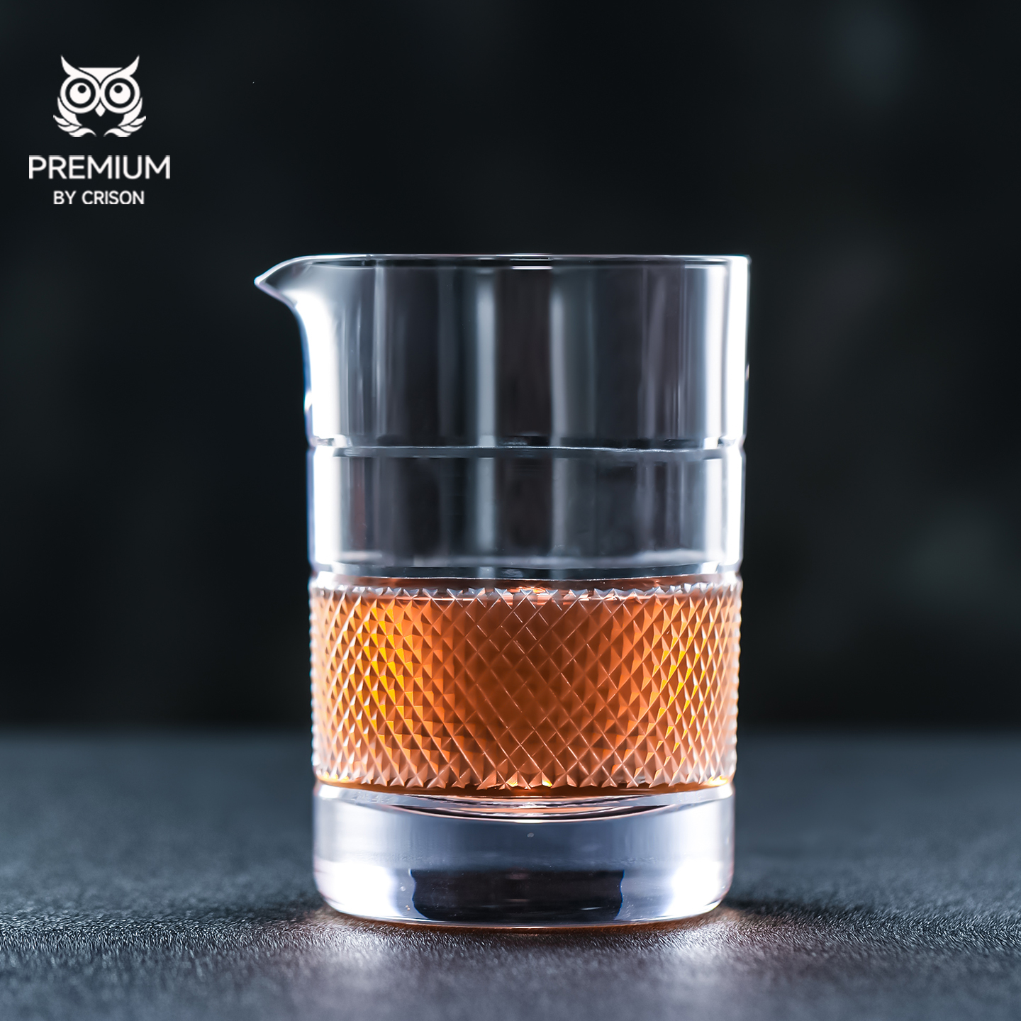 PMG01-5 CRISON ハイエンドシリーズ クリスタルガラス手作り彫刻カクテルミキシングカップカクテルブレンダーツールバーツール Mixologist