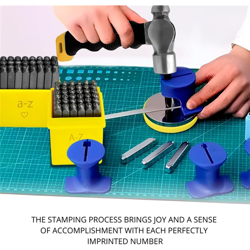 A25F-64PCS Metal Stamping Kit - Metal Stamps For Jewelry Making Letter Punch Set Leather Steel Number And Letter Stamping Kit