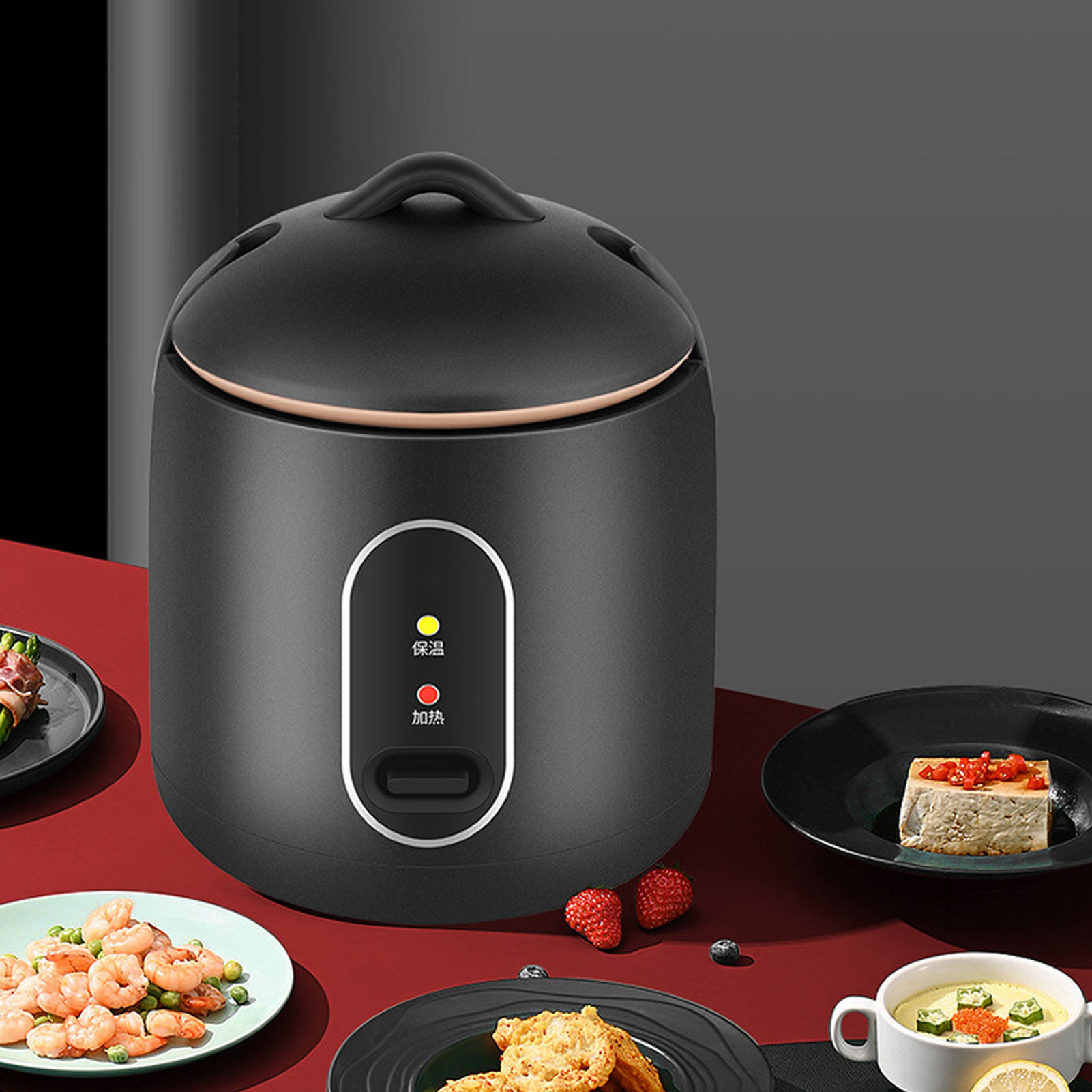 ミニ炊飯器多機能 200 ワット電力全自動ポータブル炊飯器家庭用寮旅行 1.2L