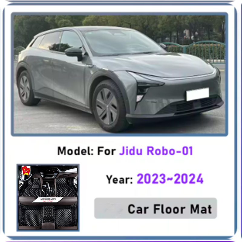 LHD 車のフロアマット Jidu Robo-01 Ji Yue 01 2023 〜 2024 保護パッド TPE 敷物フットパッド防塵マット車自動車アクセサリー